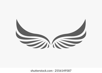 Symetric modern wings logo vector