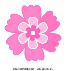 Symetrical pink flower vector design