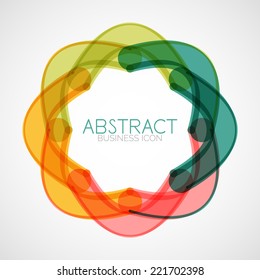 Forma geométrica simétrica abstracta, símbolo comercial o diseño de logotipo, bucle