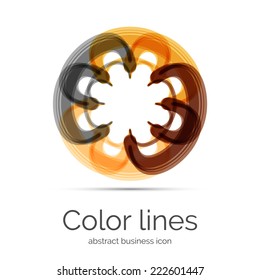 Symmetric abstract geometric shape, business symbol or logo design, loop