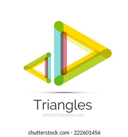 Symmetric abstract geometric shape, business symbol or logo design, loop