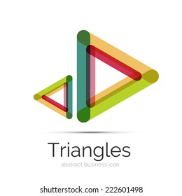 Symmetric abstract geometric shape, business symbol or logo design, loop