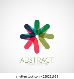 Symmetric abstract geometric shape, business symbol or logo design, loop