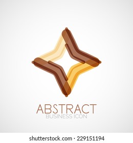 Symmetric abstract geometric shape, business symbol or logo design, loop