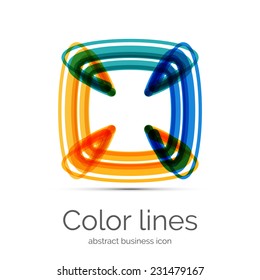 Symmetrische abstrakte geometrische Form, Business-Symbol oder Logo-Design, Schleife