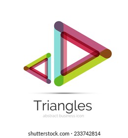 Symmetric abstract geometric shape, business symbol or logo design, loop