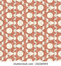 symmetric abstract lattice in seamless pattern
