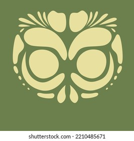 Symmetrisches Assoziations-Muster-Zoom-Gesicht