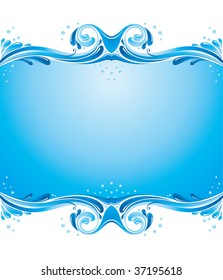 Symmetric background with water splashes