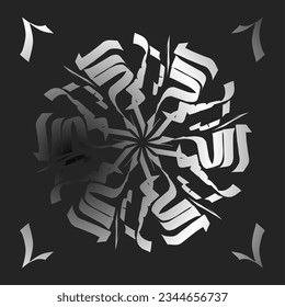 Symmetric Beautiful flowers in spiral