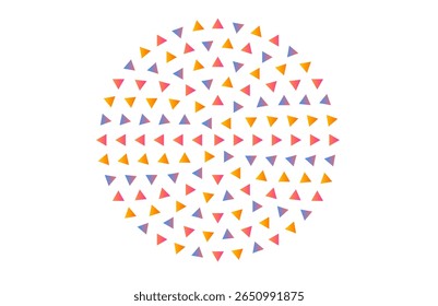 Motif de cercle symétrique de l'art triangle coloré dégradé - Art géométrique futuriste inspiré par la technologie pour les affiches, les arrière-plans d'interface utilisateur, la conception de concept, les présentations, les Ressources de conception et la marque visuelle