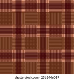 Symmetric crossed line squares plaid pattern