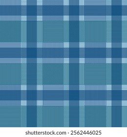 Symmetric crossed line squares plaid pattern