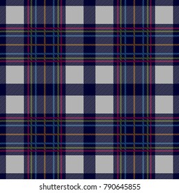 Symmetric dark checkered print. Seamless vector pattern with checkers and stripes. Hipster fashion collection. Textile design for shirts, dresses, plaids, napkins, tablecloth. White, pink, black.