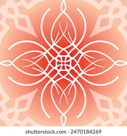Symmetric decorative floral vector design