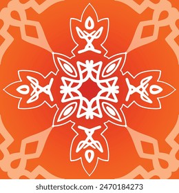 Symmetric decorative floral vector design