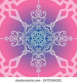 Symmetric decorative floral vector design