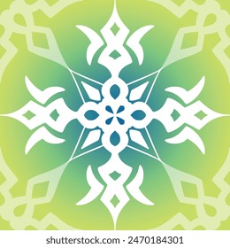 Symmetric decorative floral vector design