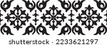 symmetric decorative ornament tiled pattern with vintage byzantine style elements