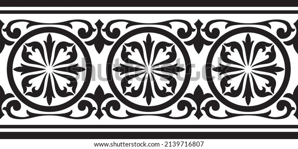 symmetric decorative ornament tiled
pattern with vintage byzantine style
elements