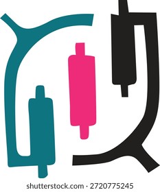 
Logotipo de Vector completo de color de diseño simétrico con centro de arte abstracto creativo hermosa Imagen limpia. 