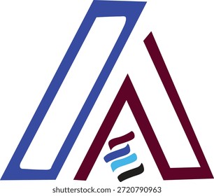 Symmetric design colour full vector logo with centre abstract art creative beautiful clean image. 