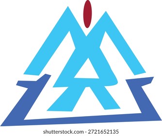 Logotipo de Vector completo de color de diseño simétrico con centro de arte abstracto creativo hermosa Imagen limpia. 