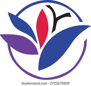 Symmetrische Design Farbe voll Vektor-Logo mit Zentrum abstrakte Kunst kreative schöne saubere Bild. 