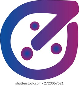 Logotipo de Vector completo de color de diseño simétrico con centro de arte abstracto creativo hermosa Imagen limpia. 