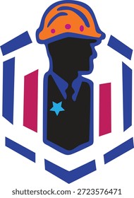 Logotipo de Vector completo de color de diseño simétrico con centro de arte abstracto creativo hermosa Imagen limpia. 