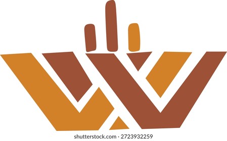 Logotipo vetor completo de cor de design simétrico com arte abstrata central criativa bela imagem limpa. 