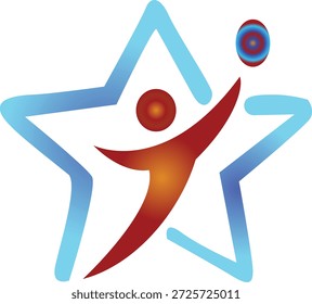 Logotipo vetor completo de cor de design simétrico com arte abstrata central criativa bela imagem limpa. 