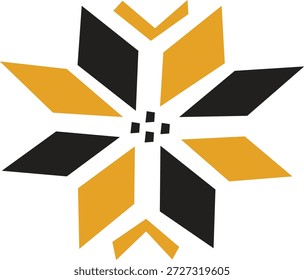 Logotipo de Vector completo de color de diseño simétrico con centro de arte abstracto creativo hermosa Imagen limpia. 