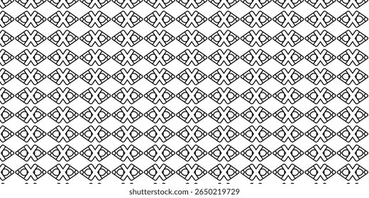 Symmetric diagonal black and white vector pattern ideal for textiles or tech design.