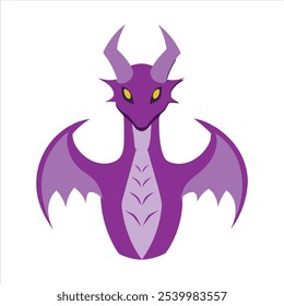 symmetric dragon looking vector art illustration