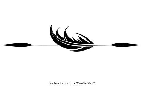 Symmetric Floral Motif Decorative Divider Line with Ornamental Filigree and Abstract Flourish Border