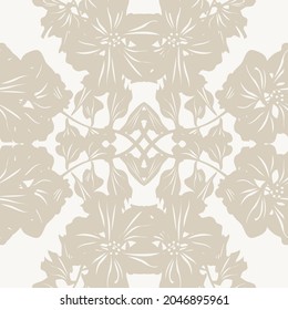 Diseño simétrico de patrones sin costura floral para textiles de moda y gráficos