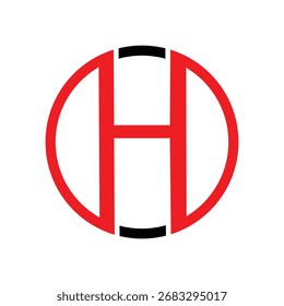 Vector del logotipo de la letra H simétrica: ícono Corporativa audaz del monograma para la salud, la hospitalidad y la identidad empresarial