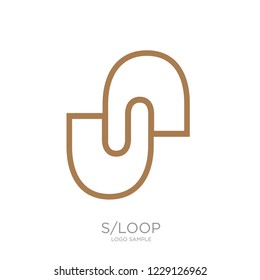 Symmetric Line Art S Letter Logo