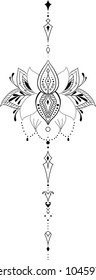 Symmetric lotus mandala