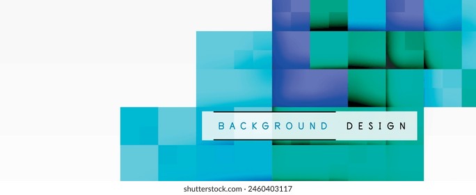 A symmetric pattern of rectangles in shades of azure and aqua, outlined in electric blue, creates a mesmerizing background design - Powered by Shutterstock - Get 15% off with code: PIKWIZARD15