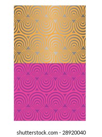 A symmetric pattern in two different colors.