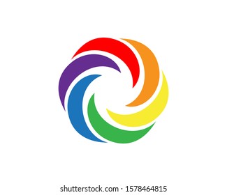 Symmetric Shape Color Template Logo Icon