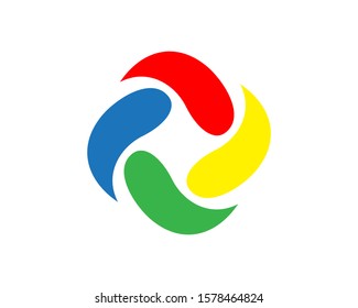 Symmetric Shape Color Template Logo Icon