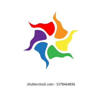 Symmetric Shape Color Template Logo Icon
