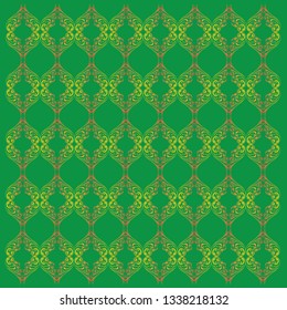 symmetric vector colored  orange grade with green background 