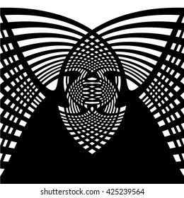 Symmetric vector illustration. Abstract geometry, geometric art.