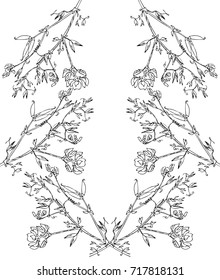 Symmetric vector illustration Flower 