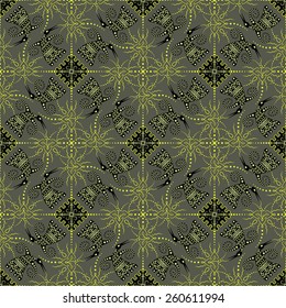 symmetric vector seamless pattern, birds and song