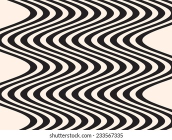 Symmetric waves abstract background. Vector illustration created by using hand made camera-less negative.